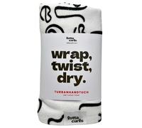 lotta curls Turbante per capelli in microfibra black & white