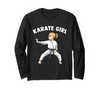 Lotta MMA Karate Ragazza Combattente Maglia a Manica