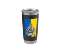 Lotta per l'Ucraina - Soldato ucraino in difesa Ucraina Bicchiere termico in acciaio inox doppia parete