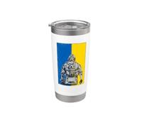Lotta per l'Ucraina - Soldato ucraino in difesa Ucraina Bicchiere termico in acciaio inox doppia parete