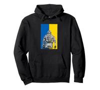 Lotta per l'Ucraina - Soldato ucraino in Difesa Ucraina Felpa con Cappuccio