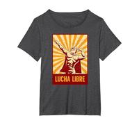 Lottatore mascherato - Lucha Libre (Wrestling Messicano) Maglietta, Donna Plus-Size, Grigio Scuro, 2X