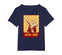 Lottatore mascherato - Lucha Libre (Wrestling Messicano) Maglietta, Donna Plus-Size, Navy, 6X