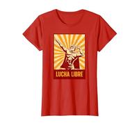 Lottatore mascherato - Lucha Libre (Wrestling Messicano) Maglietta, Donna, Rosso, XS
