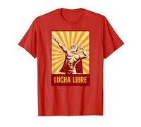 Lottatore mascherato - Lucha Libre (Wrestling Messicano) Maglietta, Uomo, Rosso, S