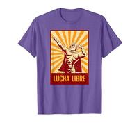 Lottatore mascherato - Lucha Libre (Wrestling Messicano) Maglietta, Uomo, Viola mélange, 3XL