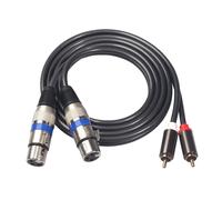 Lotti 2 cavi connettore audio RCA maschio a XLR per microfono Pro da 1,5 m NUOVO