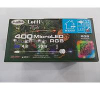LOTTI 67936 CATENA LINEARE 400 MicroLED RGB MULTIFLASH FILO RAME 4+20MT