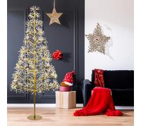 Lotti Albero Conico di Natale Luminoso RICH Champagne con 2100 LED H180 cm Ø80cm [EEK: Conforme]