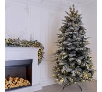 Lotti Albero di Natale Innevato con Luci Abete Alpino Prelit 710 LED H240 cm [EEK: Conforme]