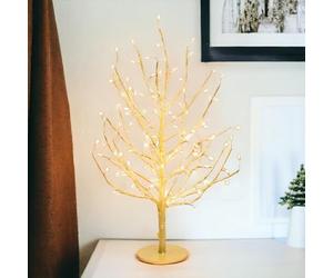Lotti Albero di Natale Ramo Tiglio H 45 Cm D 30 Cm 108 MicroLed 4 Mt Cavo