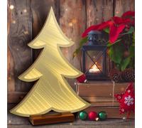 Lotti Albero Natale con base H40cm Infinity Mirror Champagne bifacciale SMD LED TRADITIONAL IFM T TRF40 B