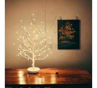 Lotti Albero Natalizio TIGLIO Bianco H45cm 108 MicroLED FlashLED Interno Esterno [EEK: Conforme]