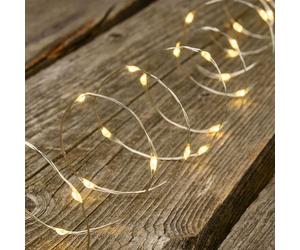 LOTTI - CATENA LINEARE ARGENTO 4 MT. CON 40 MICROLED BIANCO CALDO CLASSICO 39063