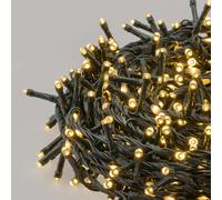 Lotti Filo Verde 1660 luci - LED Bianco caldo (30 + 4 mt) 2 Giochi di luce XMAS