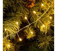 Lotti Catena Natale MiniCluster D 6 Cm 1000 MicroLed 20 Mt + 4 Mt Cavo Argento