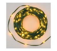 Lotti Filo Verde 200 luci - DROPS LED Bianco caldo (15 + 4 mt) 8 Giochi di luce
