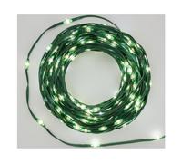 Filo Verde 200 luci - DROPS LED Bianco freddo (15 + 4 mt) 8 Giochi di luce XMAS