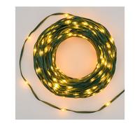Filo Verde 200 luci - DROPS LED Bianco caldo (15 + 4 mt) 8 Giochi di luce XMAS