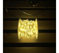 Lotti Importex Catena Natalizia Luci di Natale 400 LED Cavo Argento 4+20 mt