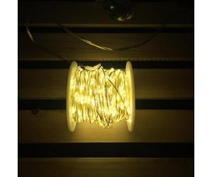 Lotti Importex Catena Natalizia Luci di Natale 400 LED Cavo Argento 4+20 mt