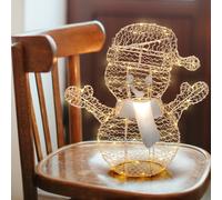 Lotti Importex Pupazzo di Neve Luminoso Merry Christmas 30cm LED Natale Batteria [EEK: Conforme]