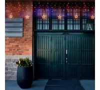 Lotti Importex Tenda Ice Light Stelle 150 LED Luci Natale Bianco Caldo + Freddo