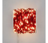 Lotti Luci di Natale 500 LED PRO Bianco Caldo con Cavo Rosso in Bobina 4+25 mt onforme]