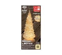 Lotti Importex Albero di Natale soprammobile XMAS KING 42322 LED a batteria Acrilico Glitter 27 cm