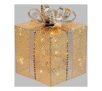Lotti Pacco regalo luce fissa (16x16x21,5cm) (1pz) XMAS KING 30 luci - LED