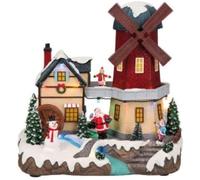 lotti Paesaggio Natale 73333 Mulino a Vento Movimento e Musica Decorazione Originale per Natale, Sintetico, Multicolore, Normale