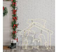 Lotti Presepe Luminoso Gigante Neon 1320 LED Bianco Caldo Natività Natale 115 cm [EEK: Conforme]