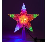 LOTTI - PUNTALE LED A STELLA CON EFFETTO VISUAL 10 LED ON/OFF CLASSIC MULTICOLORE A BATTERIA 30671