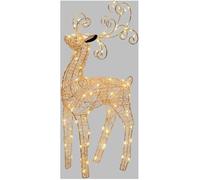 Lotti Renna Filo Metallico che bruca 38cm 100 MicroLED BIANCO CALDO VPM-F RND C 47-TF