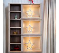 Lotti Set 3 Stelle Luminose Batteria H60cm PGS 50 MicroLED Bianco Caldo Timer [EEK: Conforme]