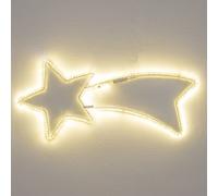 Lotti Stella Cometa Luminosa 65x28 cm con 192 LED Bianco Caldo Telaio in Metallo [EEK: Conforme]