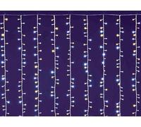 Lotti Tenda Luci Natale 336 Led Classic&Bianco RainFall 5mm Decorazione Esterno