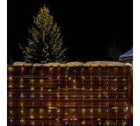 Lotti Tenda Luminosa Curtain 2x2m 200 SMD LED Bianco Caldo e Multicolore Timer onforme]