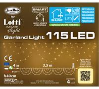 Lotti Tenda Luminosa di Natale con 115 LED Bianco Caldo dim cm 350x40h con Timer [EEK: Conforme]
