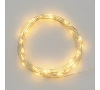 Lotti Xmas King Luci di Natale Natalizie a Batteria Cavo Metallo Argento o Rame [EEK: A]