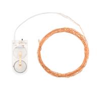 Lotti Xmas King Luci di Natale Natalizie a Batteria Cavo Metallo Argento o Rame