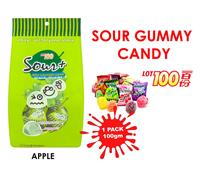 Lotto 100 caramelle gommose acide rinfrescanti mele zuccherate 1 confezione d...