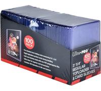 Lotto 100 Toploader Ultra Pro 3 X 4 Regular Toploader + 100 Maniche Per Carte
