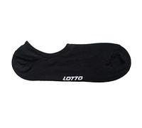 Lotto, 12 fantasmini salvapiede invisibili in cotone elasticizzato sottile e fresco con antiscivolo in silicone sul tallone. Colore NERO taglia 35-38