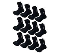 Lotto 12 Paia Calze Calzini Uomo Tennis Nero M (39/42)