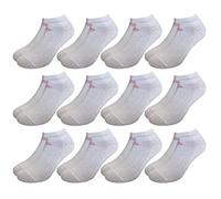 Lotto 12 Paia Calzini Donna Fantasmini Martina, Bianco Taglia Unica