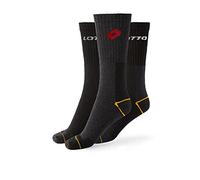 Lotto Sport Calzini Uomo da Lavoro 12 Paia Cotone OEKO-TEX Traspiranti Rinforzati Nero 43-46