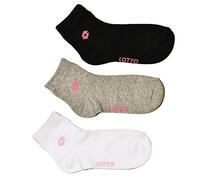 Lotto 12 paia di calzini sport per bambine/ragazze in cotone elasticizzato con punta e tallone rinforzato dalla 2 alla 12 anni. Caviglia bambina 6/8 anni