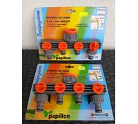 Lotto 2 DISTRIBUTORE A 4 VIE 2 uscite 3/4 M 2 Innesto Rapido Diretto PAPILLON