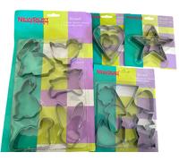 Lotto 20 Formine Biscotti Metallo Stampi Dolci Pasqua Animali Cuori Stelle Nuovi